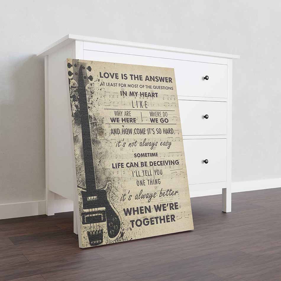 Better Together Song Lyrics Music Sheet Vintage-TT2808