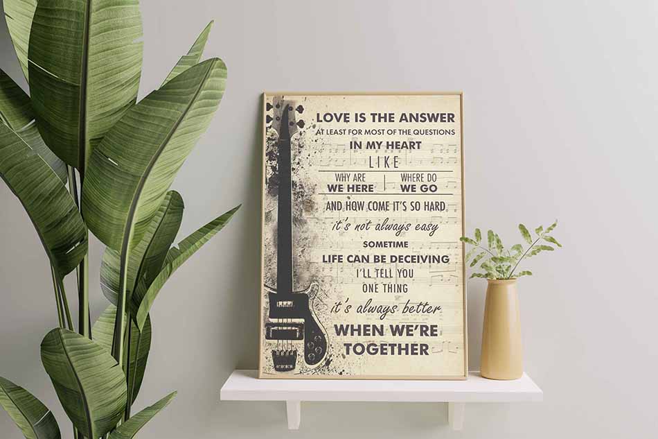 Better Together Song Lyrics Music Sheet Vintage-TT2808