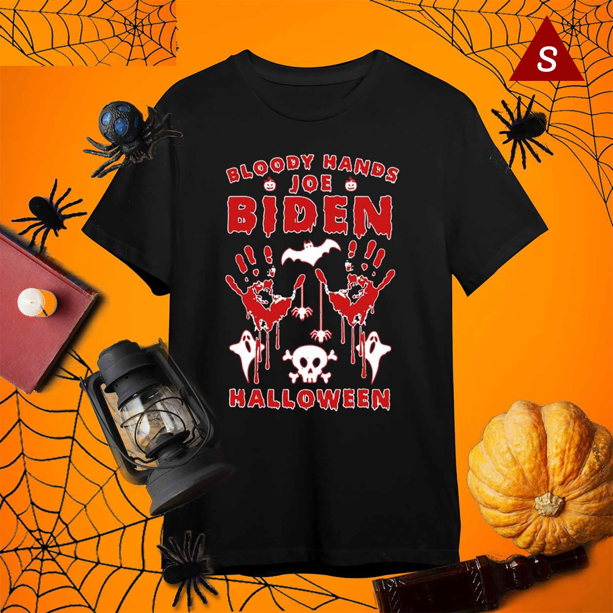 Skitongift Biden Halloween T Shirt Bloody Hands Joe Biden Halloween