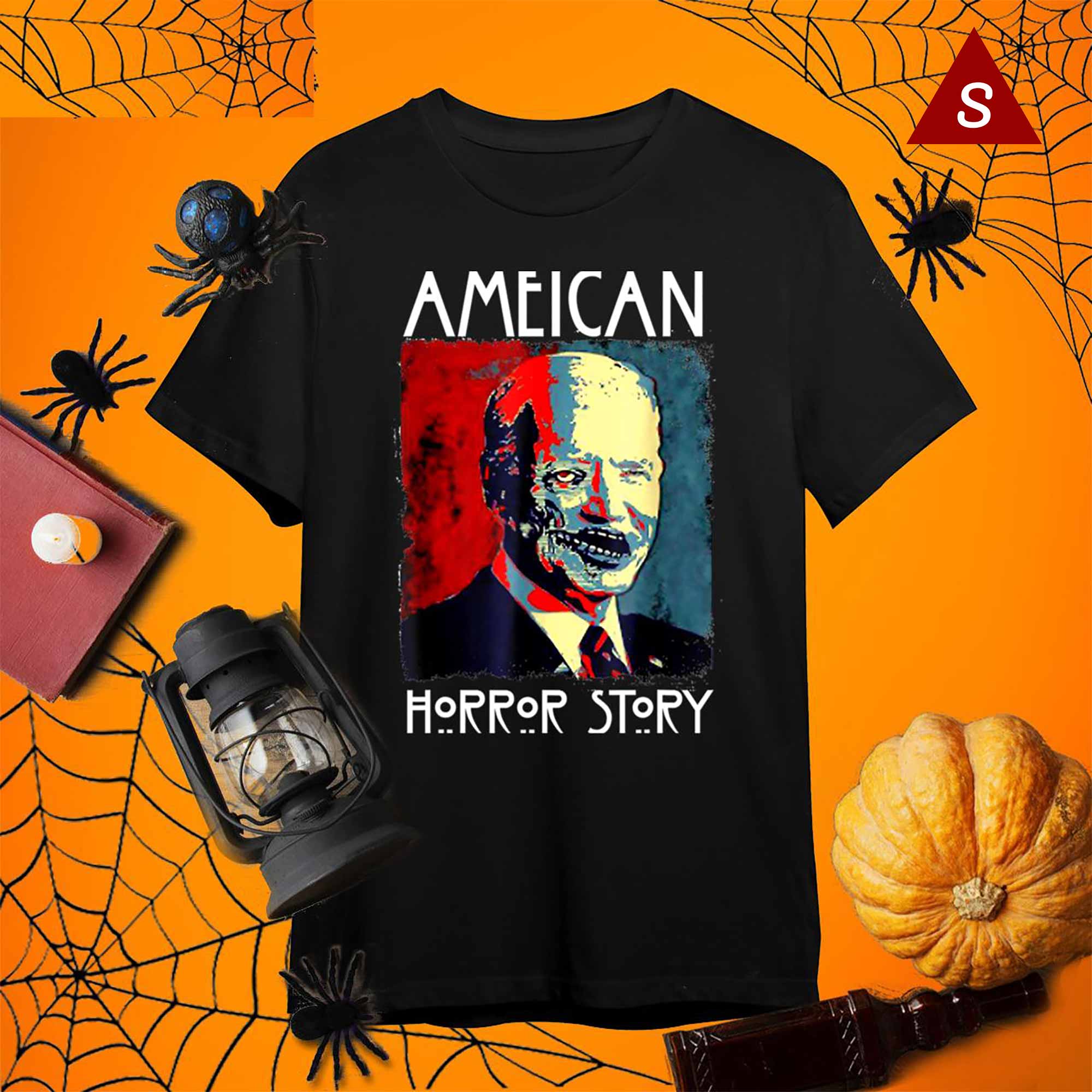 Skitongift Biden Halloween T Shirt Joe Biden Horror American Clown Story Halloween