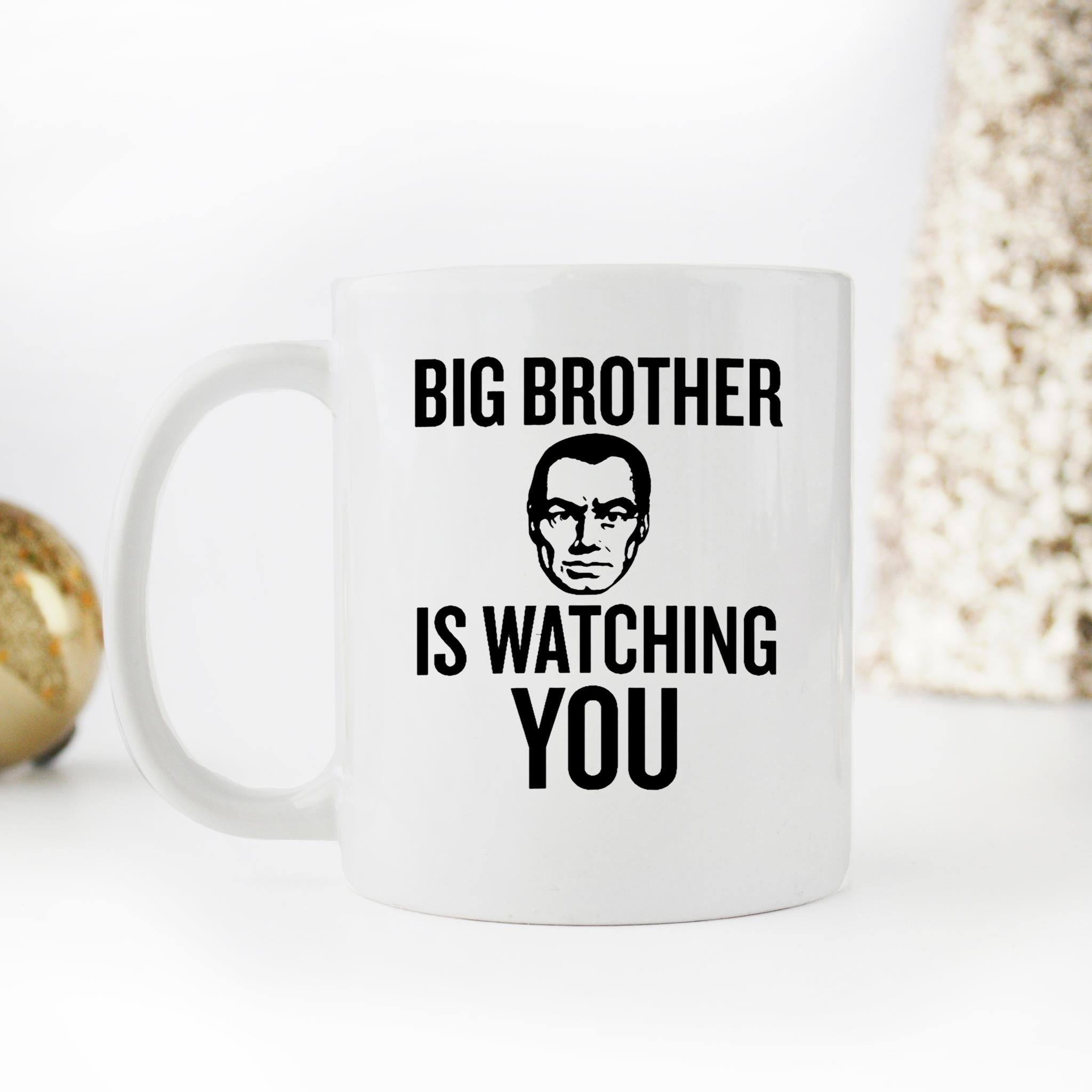 Skitongifts Funny Ceramic Novelty Coffee Mug Big Brother Big Brother Is Watching You X11c9Pi