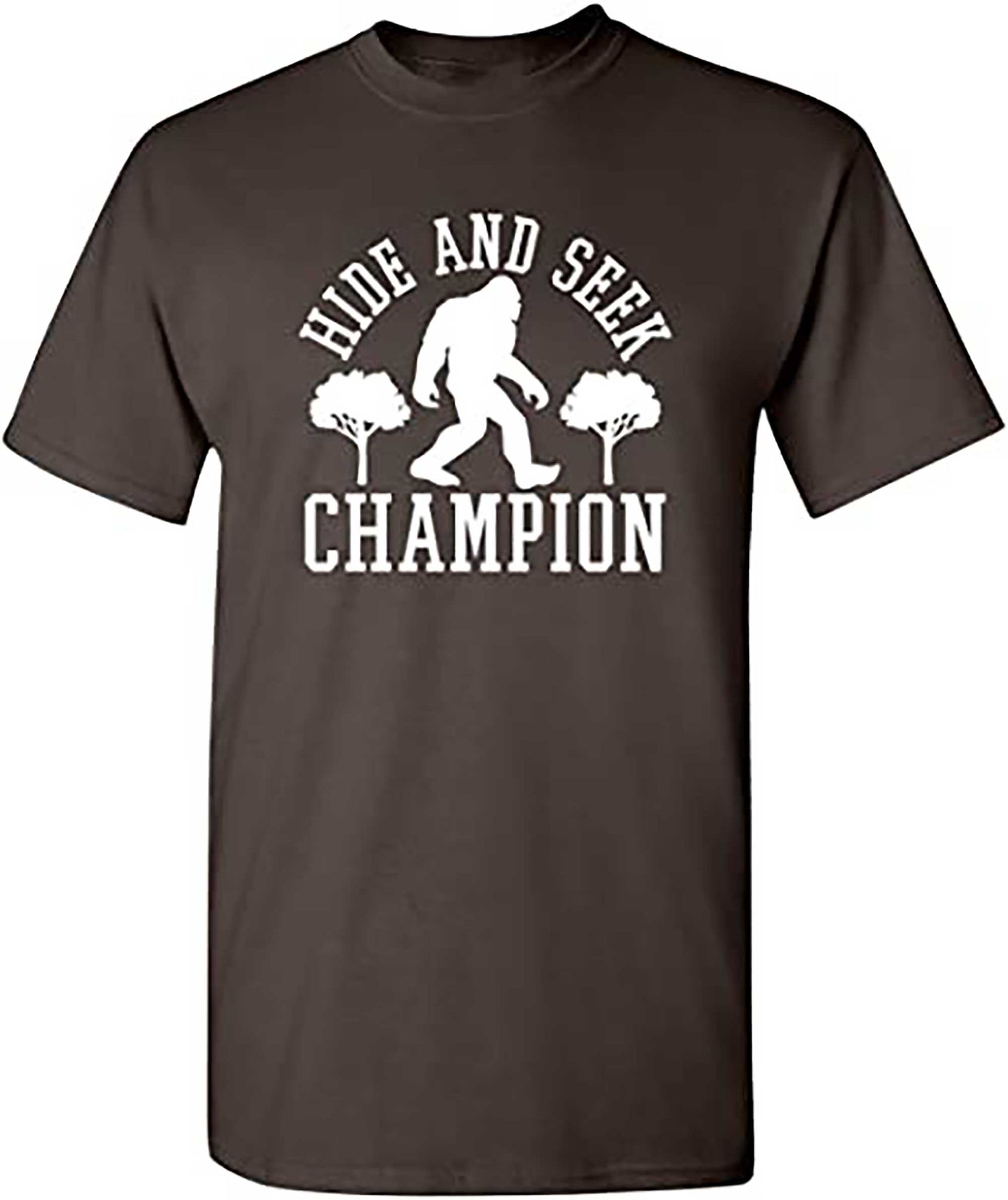 Skitongift Bigfoot Hide and Seek Graphic Novelty Sarcastic Funny T Shirt