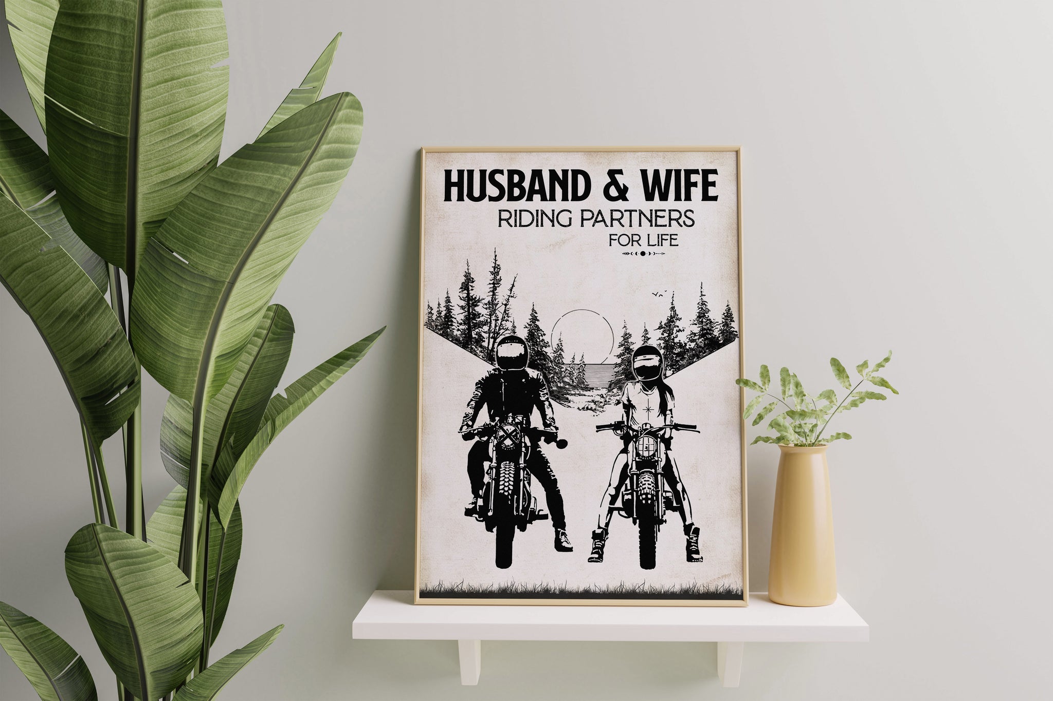 Biker Husband And Wife Riding Partners For Life Ride With My Love