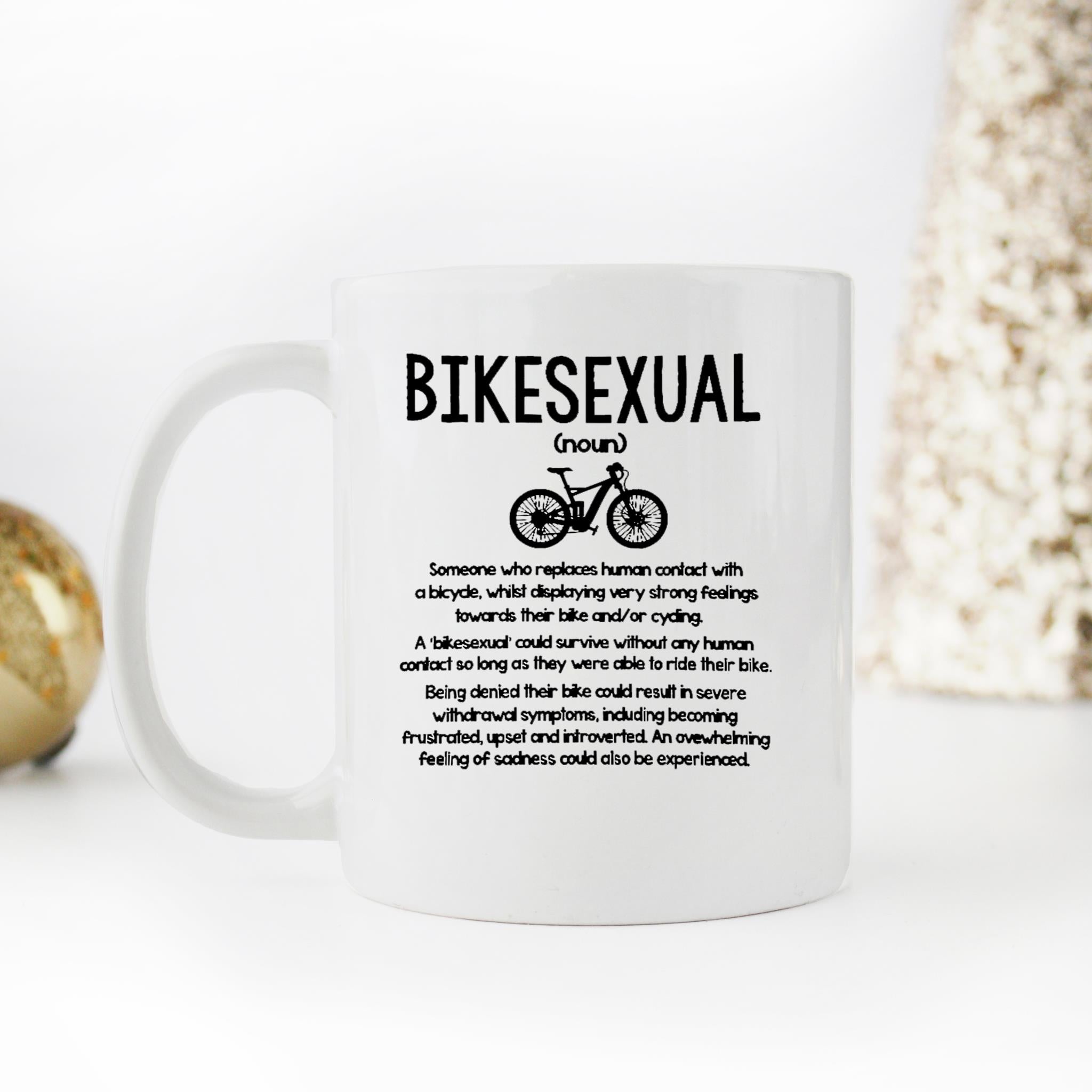 Skitongifts Funny Ceramic Novelty Coffee Mug Bikesexual Noun aqTb4jq
