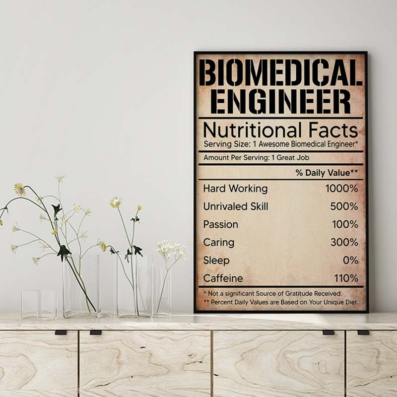 Skitongifts Wall Decoration, Home Decor, Decoration Room Biomedical Nutritional Facts Label-MH2409