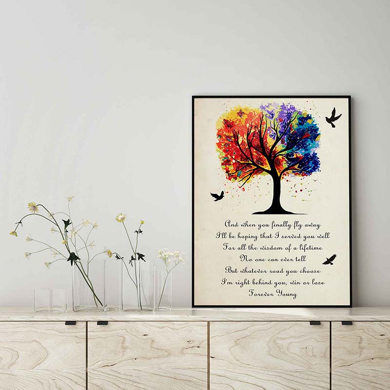 Skitongifts Wall Decoration, Home Decor, Decoration Room Bird And When You Finally Fly Away I'll Be Hoping That I Served You Well TT0703