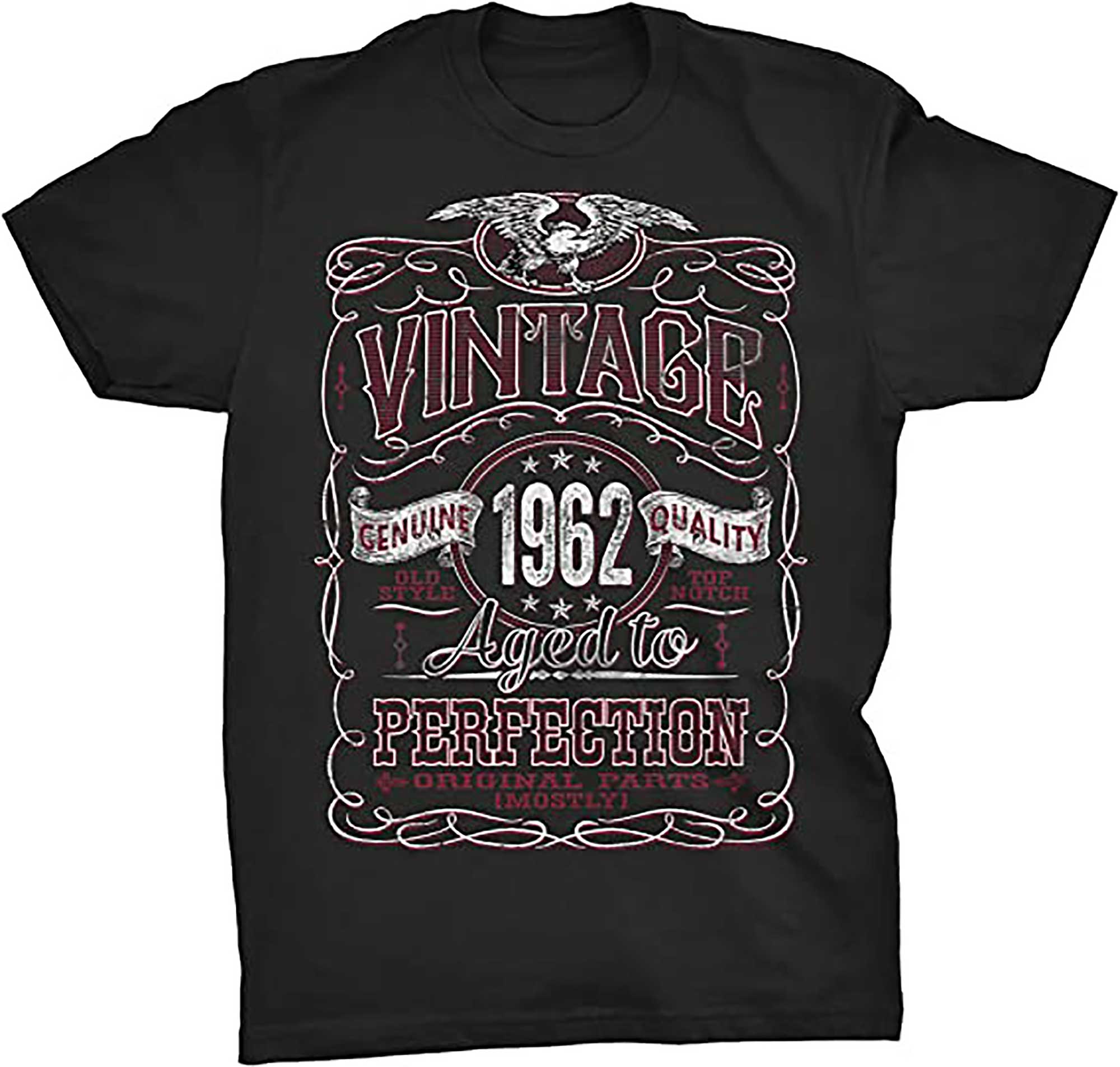 Skitongift Birthday Shirts for Men Vintage 1962 Aged to Perfection Birthday Gift 