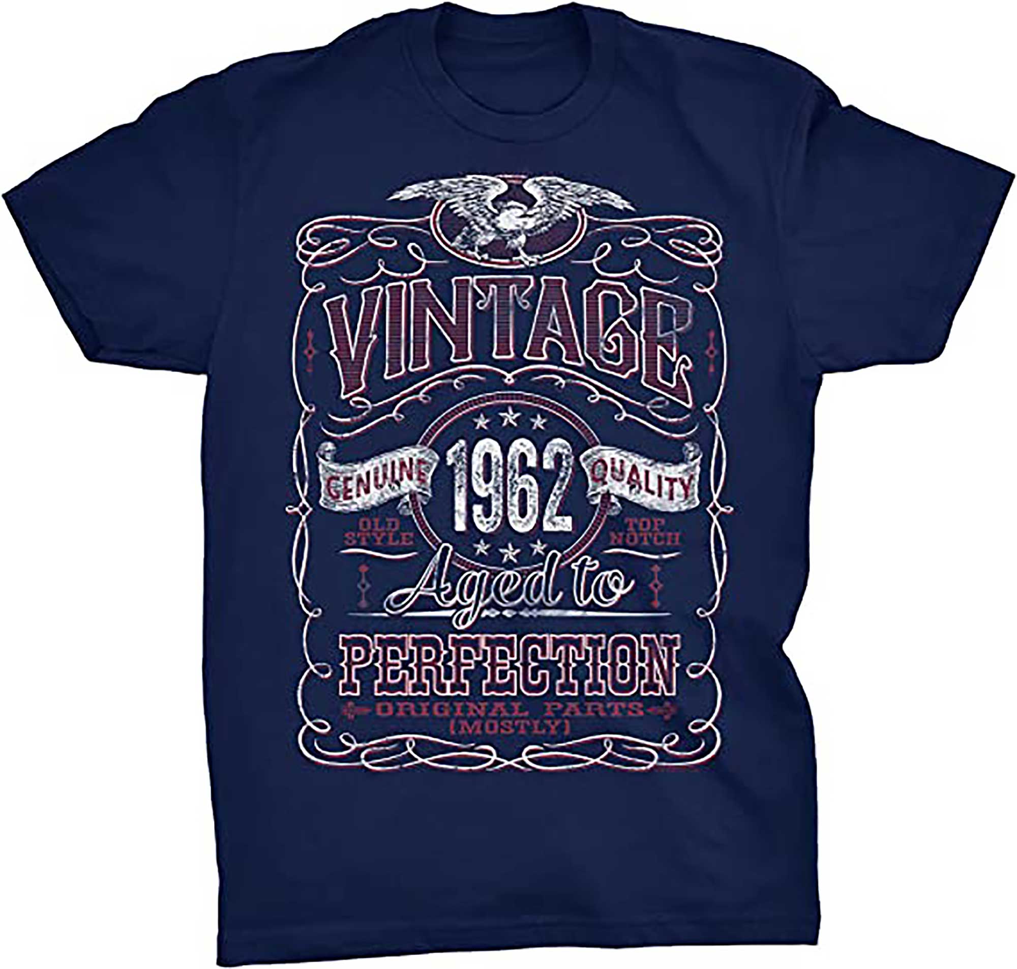 Skitongift Birthday Shirts for Men Vintage 1962 Aged to Perfection Birthday Gift