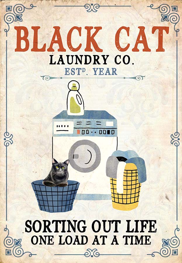 Black Cat Laundry Company-MH1909