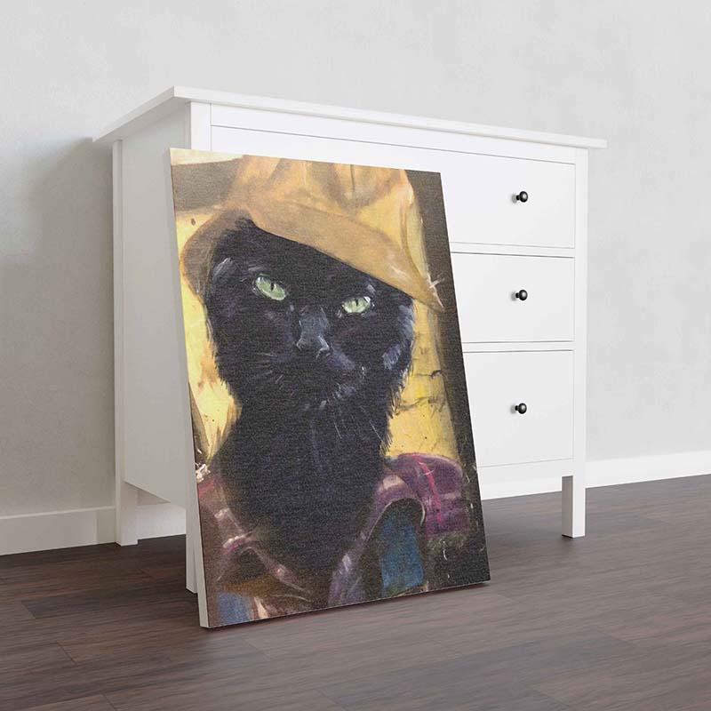 Skitongifts Wall Decoration, Home Decor, Decoration Room Black Cat Plumber-TT1012