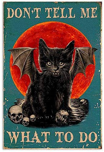 Black Cat Skull Do What I Want Portrait Poster Halloween