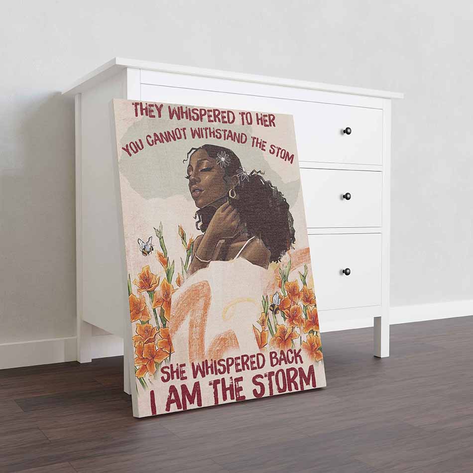 Black Queen African American Girl I Am The Storm Melanin-TT2808