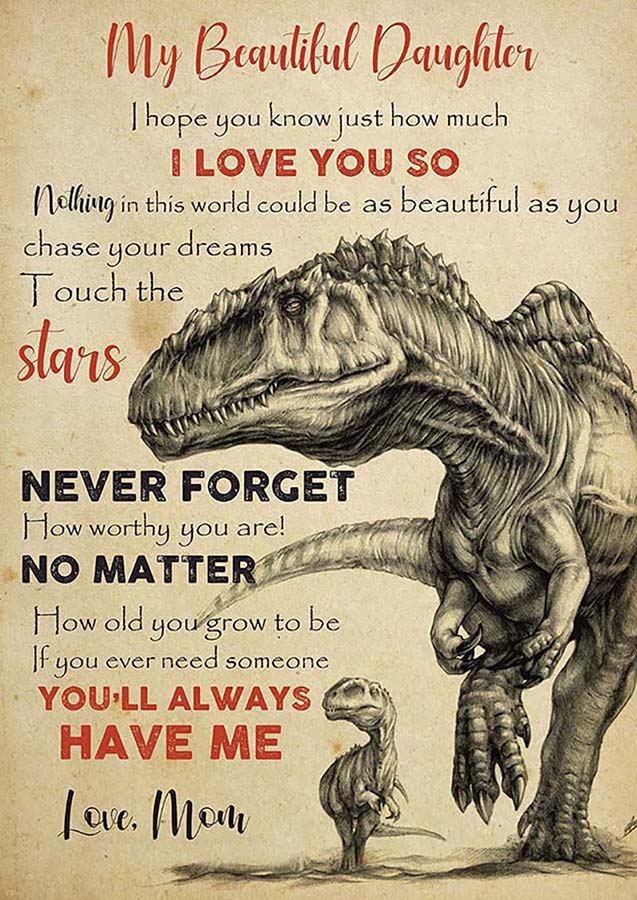 Blanket Dinasaur My Beautiful Daughter I Hope You Know Just How Much I Love You So TT0110