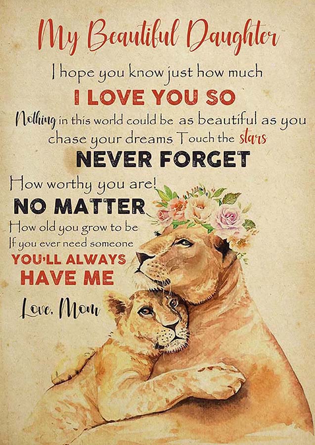 Blanket Lion My Beautiful Daughter I Hope You Know Just How Much I Love You So TT0110
