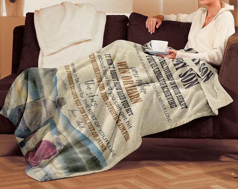 Skitongifts Blanket For Sofa Throws, Bed Throws Blanket-To My Son I Want To Believe Deep In Your Heart-TT0611