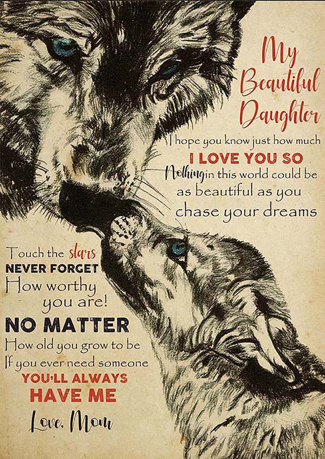 Blanket Wolf My Beautiful Daughter I Hope You Know Just How Much I Love You So TT0110