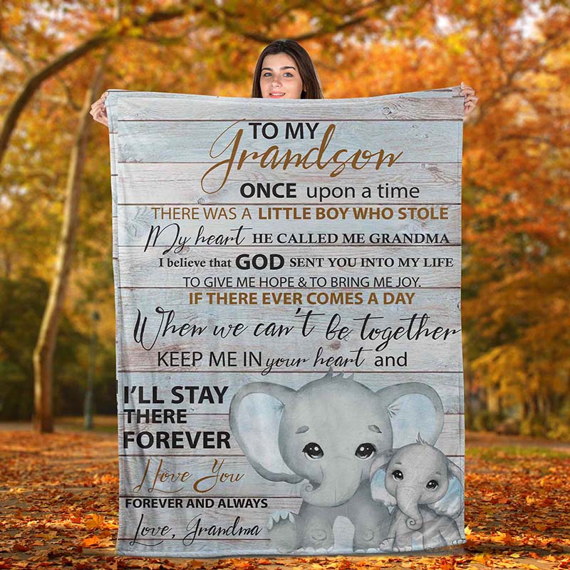 Skitongifts Blanket For Sofa Throws, Bed Throws Blanket - Baby Elephant, Best For Newborn Grandchildren From Grandma-TT0911