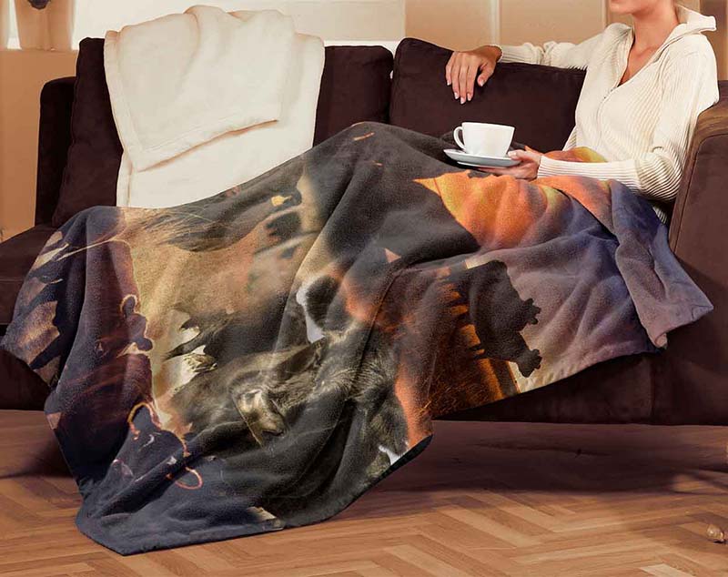 Skitongifts Blanket For Sofa Throws, Bed Throws Blanket - Black Angus Country Living-TT3112