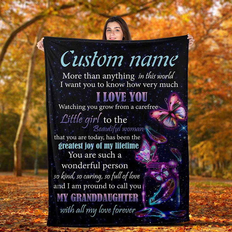 Butterfly Custom Name My Granddaughter With All My Love Forever-TT1611
