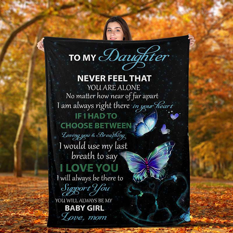Butterfly Mom To Daughter I Love You, Black-TT1611