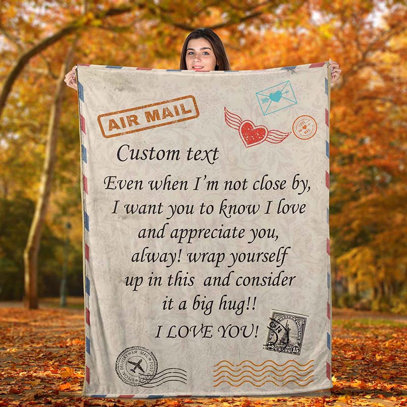 Skitongifts Blanket For Sofa Throws, Bed Throws Blanket - Custom Personalized Letter To My Girlfriend, I Love You-TT2012