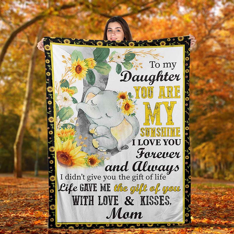 Elephant Sunflower To My Daughter You Are My Sunshine-TT0812