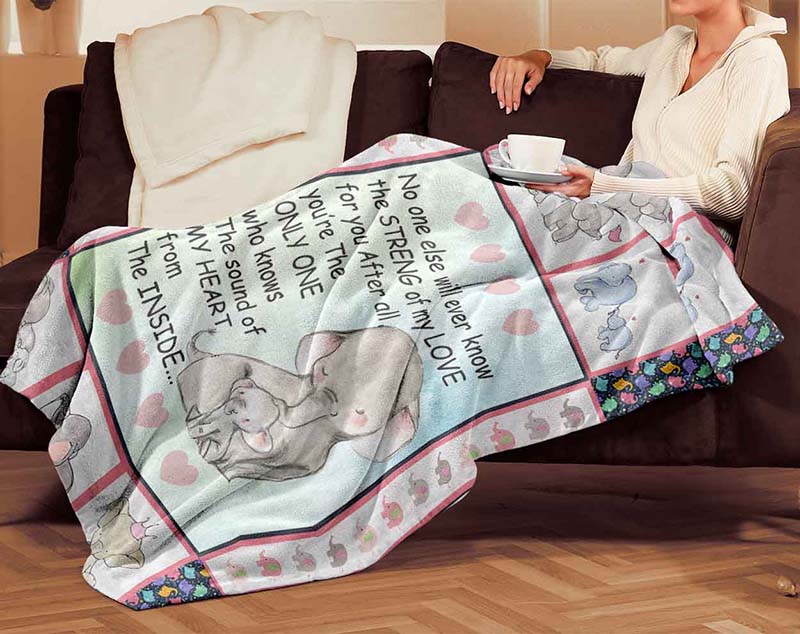 Skitongifts Blanket For Sofa Throws, Bed Throws Blanket - Elephants No One Else Will Ever Know The Strength Of My Love For You-TT2912