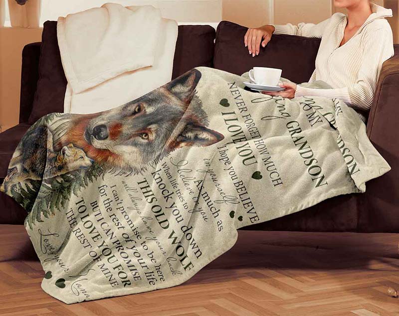 Skitongifts Blanket For Sofa Throws Bed Throws Blanket Grandson Nan