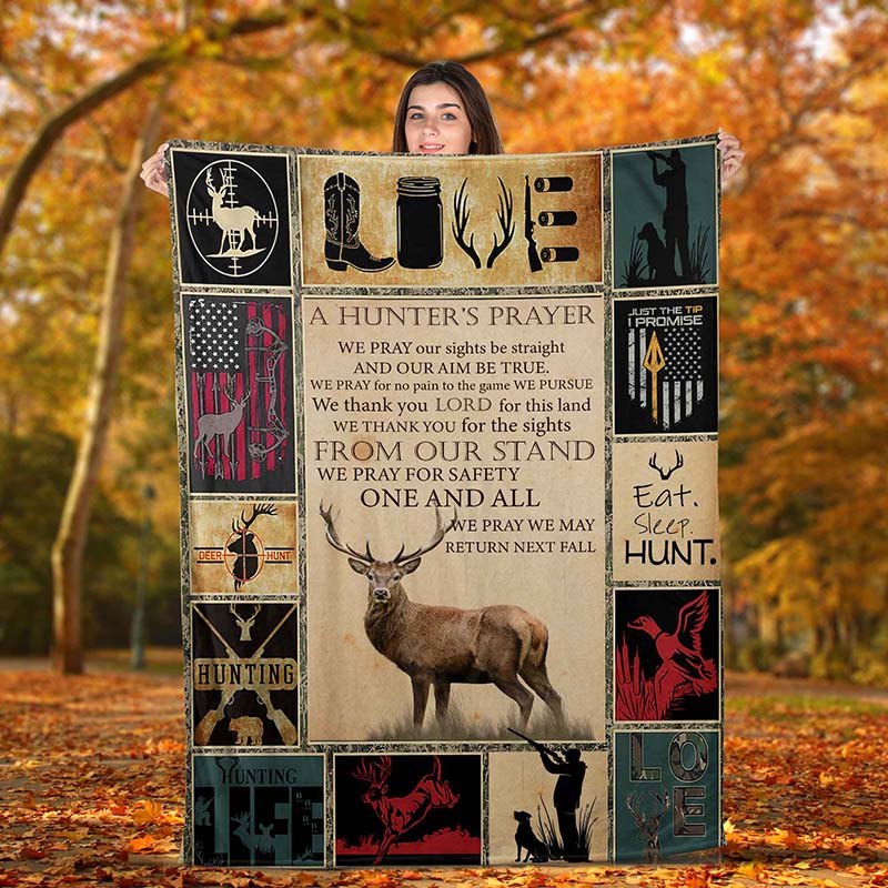 Skitongifts Blanket For Sofa Throws, Bed Throws Blanket Hunting A Hunter's Prayer-TT2912