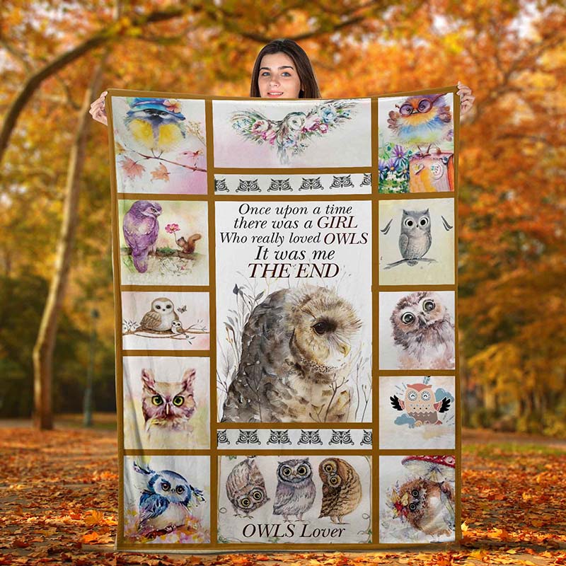 Skitongifts Blanket For Sofa Throws, Bed Throws Blanket - Just A Girl Who Loves Owl,Owl Plush,Owl Stuff,Owl Crib Sheets,Owl Baby-TT2101