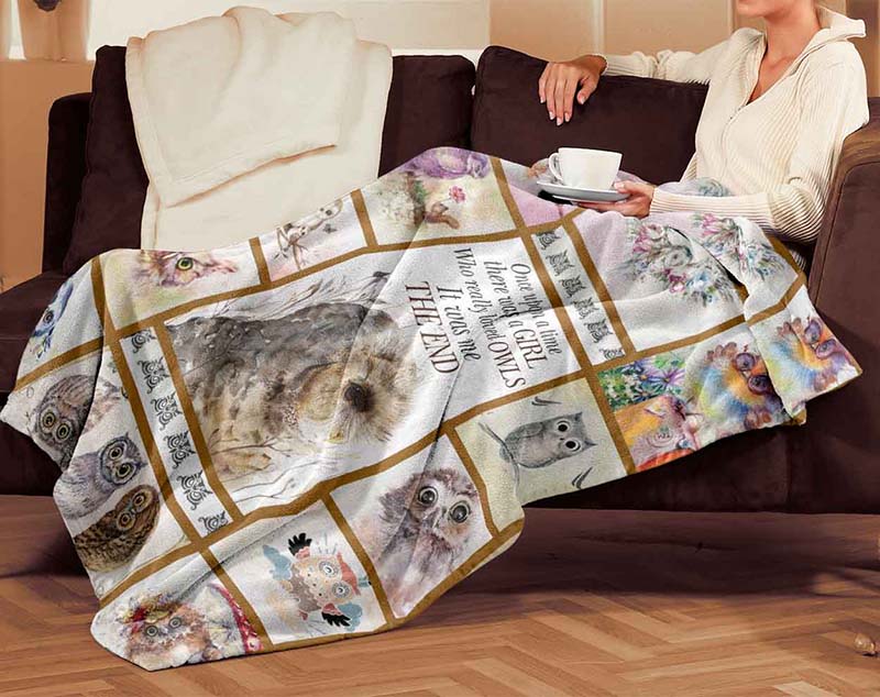 Skitongifts Blanket For Sofa Throws, Bed Throws Blanket - Just A Girl Who Loves Owl,Owl Plush,Owl Stuff,Owl Crib Sheets,Owl Baby-TT2101