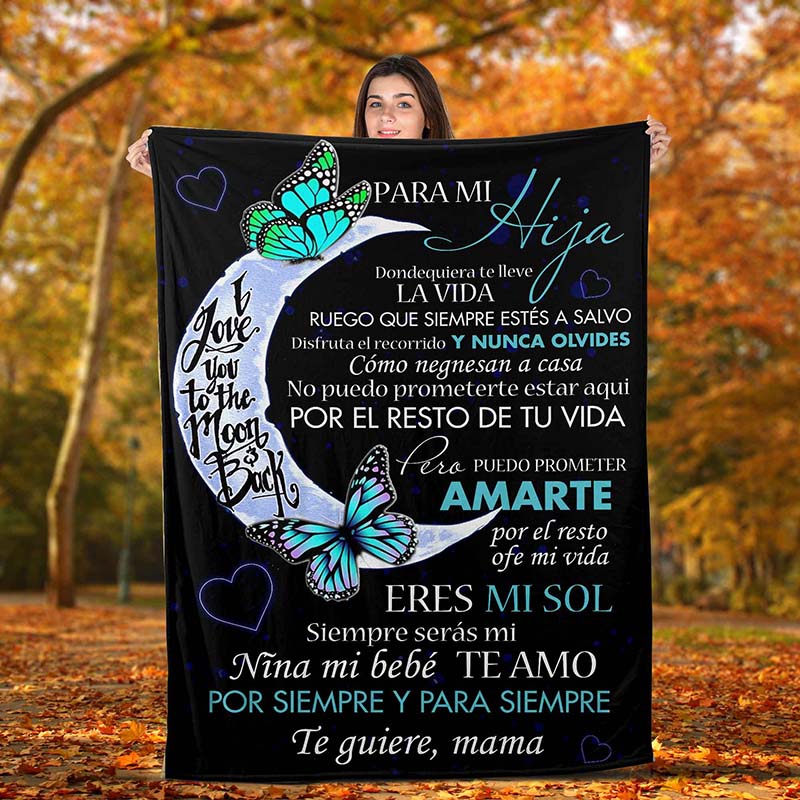 Skitongifts Blanket For Sofa Throws, Bed Throws Blanket - Meaningful Para Mi Hija Dondequiera Te Lleve Como Negnesan A Casa Family Awesome-TT2001