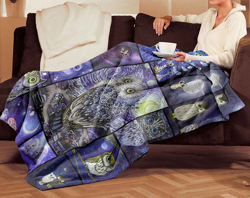 Skitongifts Blanket For Sofa Throws, Bed Throws Blanket - Owl Decor, Owl Plush,Owl Stuff,Owl Crib Sheets,Owl Baby Owl Toddler Bedding-TT0801