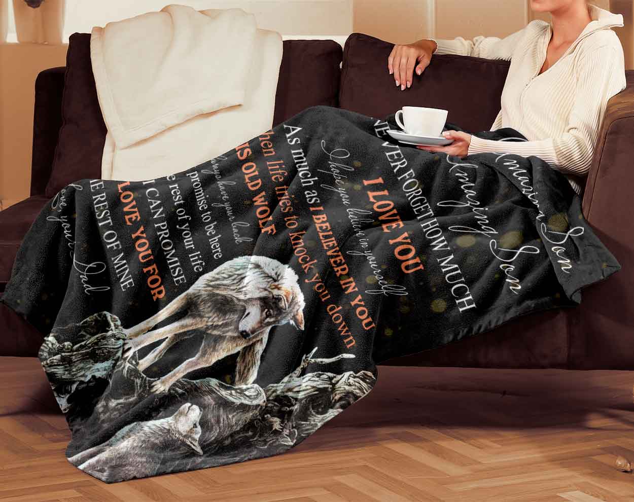 Skitongifts Blanket For Sofa Throws, Bed Throws Blanket - To Amazing Son Never Forget How Much I Love You, Dad-TT2601