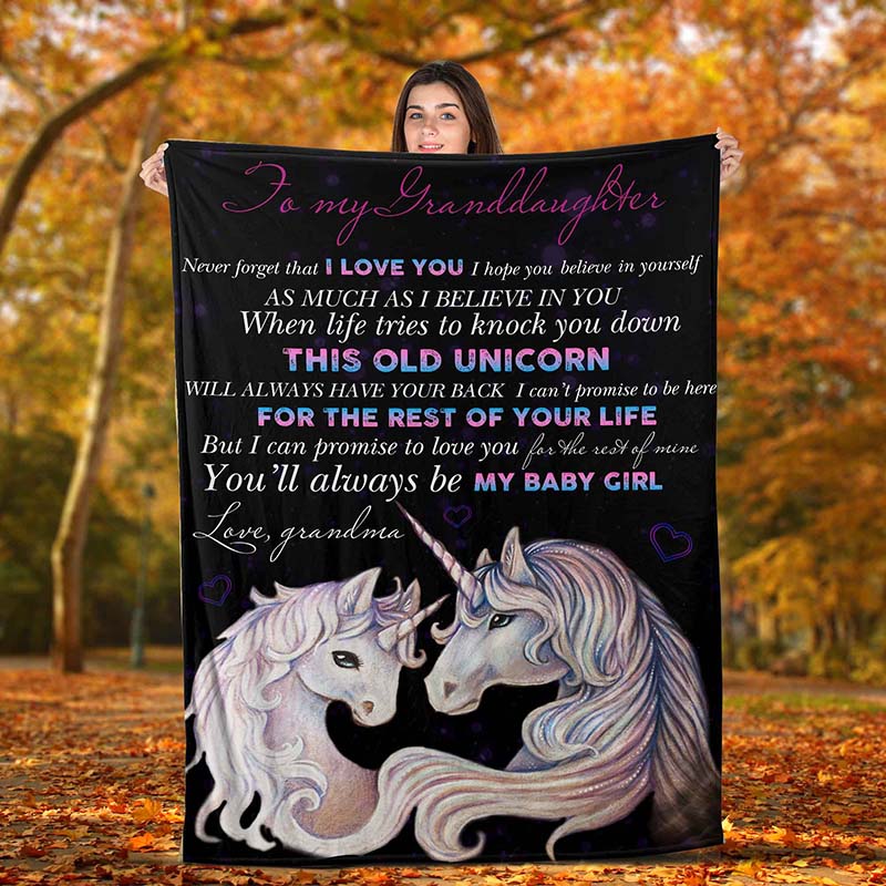 Skitongifts Blanket For Sofa Throws, Bed Throws Blanket - To Granddaughter Never Forget That I Love You Love Grandma-TT2001