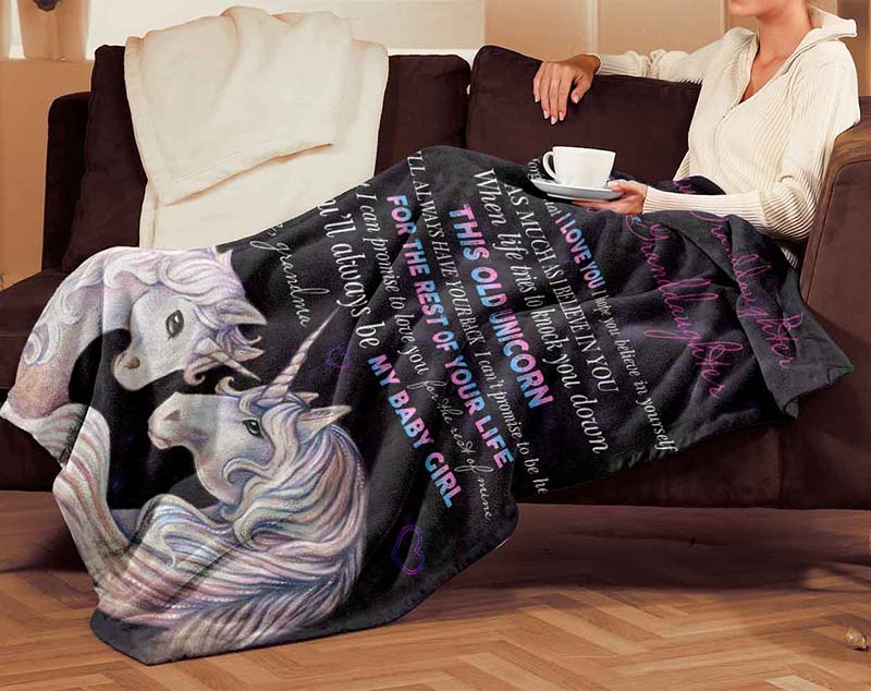 Skitongifts Blanket For Sofa Throws, Bed Throws Blanket - To Granddaughter Never Forget That I Love You Love Grandma-TT2001