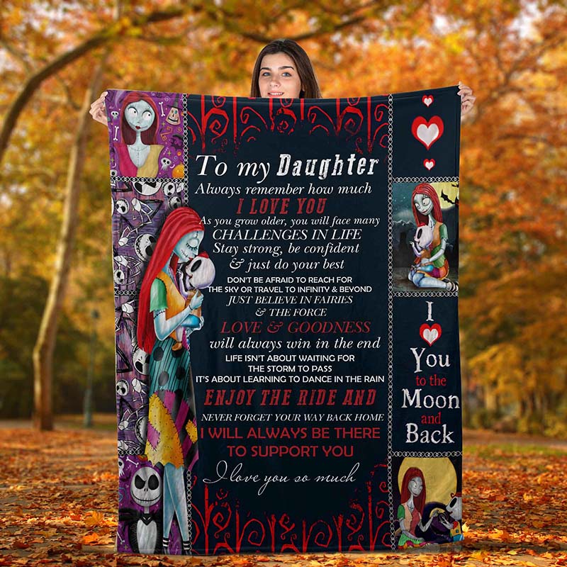Skitongifts Blanket For Sofa Throws, Bed Throws Blanket - To My Daughter Always Remember How Much I Love You-TT2101