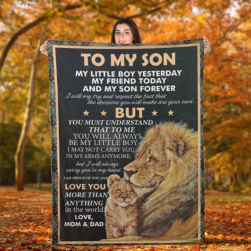 Skitongifts Blanket For Sofa Throws, Bed Throws Blanket - To My Son My Little Boy You Must Understand Love Mom And Dad-TT2103
