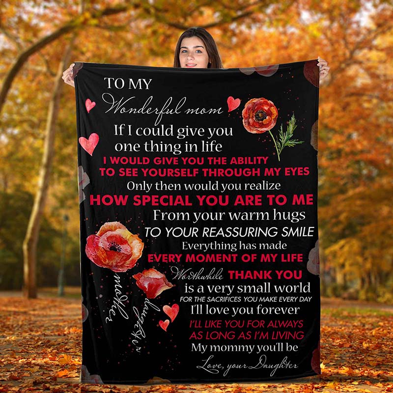 Skitongifts Blanket For Sofa Throws, Bed Throws Blanket - To My Wonderful Mom, To My Mom, To My Wonderful Mom How Special You Are To-TT1801