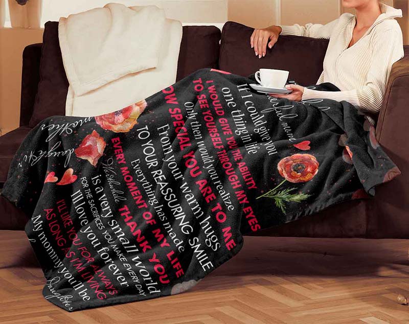 Skitongifts Blanket For Sofa Throws, Bed Throws Blanket - To My Wonderful Mom, To My Mom, To My Wonderful Mom How Special You Are To-TT1801