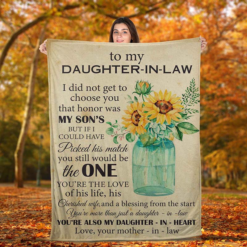 To my daughter-in-law I did not get to choose you that honor was my son's-TT1611