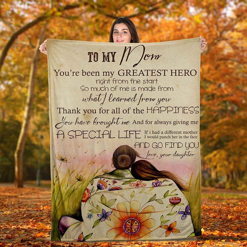 Skitongifts Blanket For Sofa Throws, Bed Throws Blanket - To my mom You've been my greatest hero-TT1111