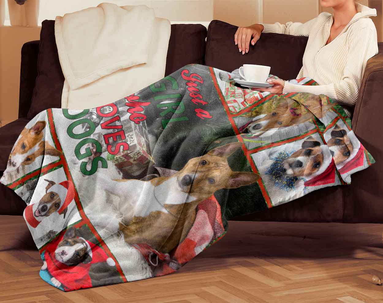 Just A Girl Who Loves Dog, Christmas Basenji Dog-TT0412