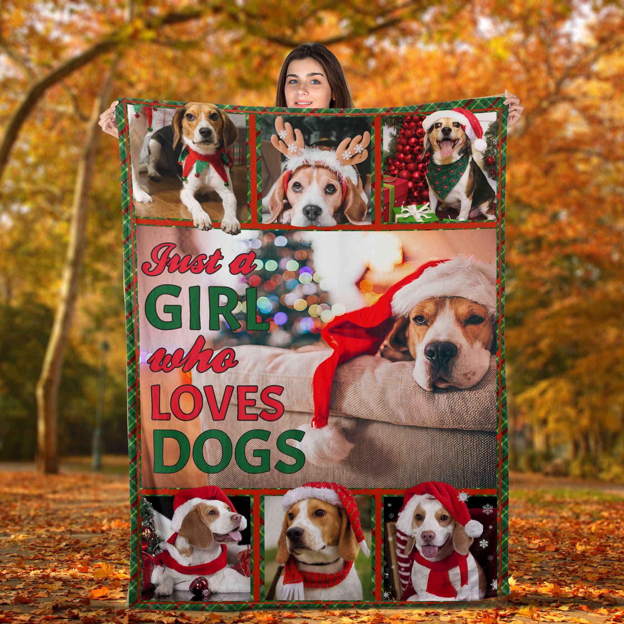 Just A Girl Who Loves Dog, Christmas Beagle Dog-TT0312