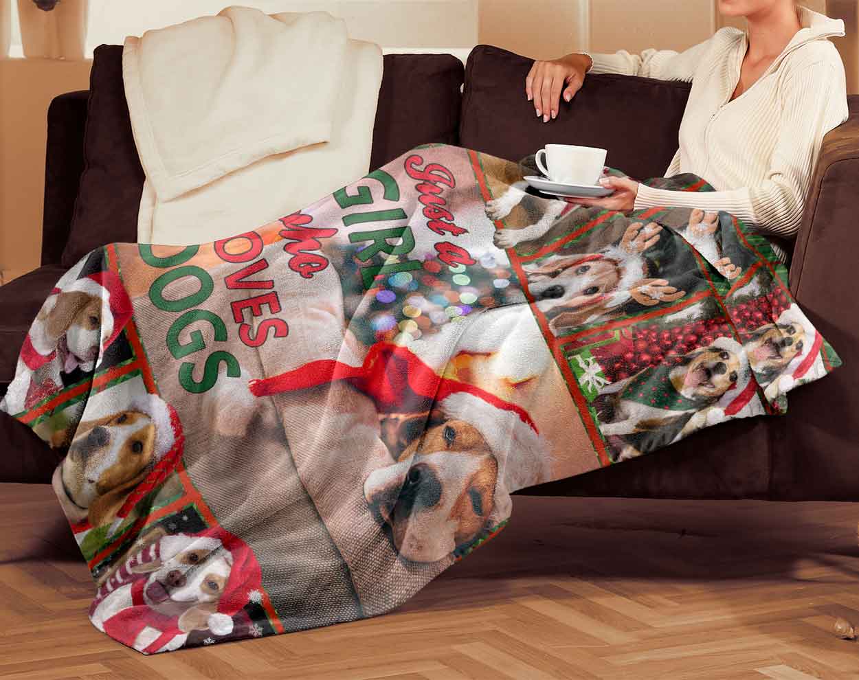 Just A Girl Who Loves Dog, Christmas Beagle Dog-TT0312