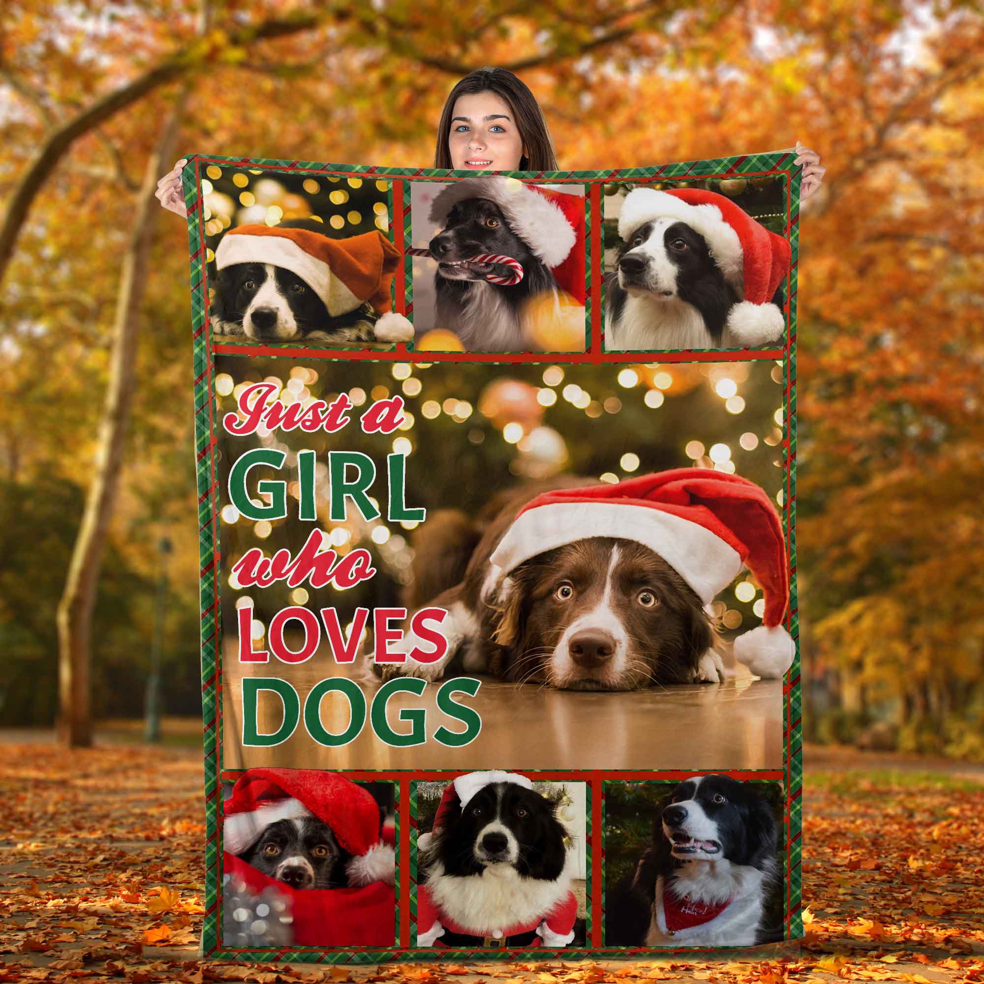 Just A Girl Who Loves Dog, Christmas Border Collie Dog-TT0312