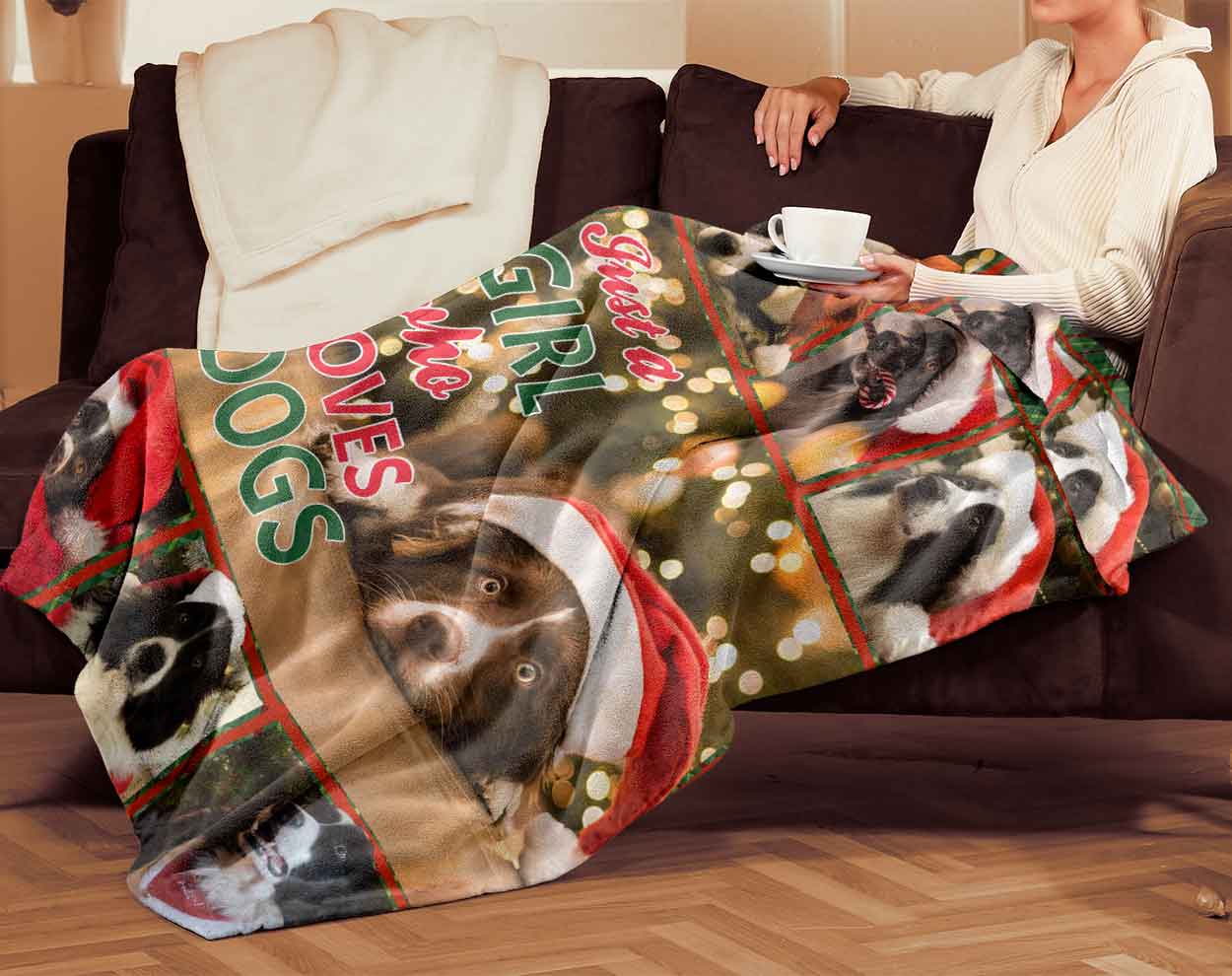 Just A Girl Who Loves Dog, Christmas Border Collie Dog-TT0312