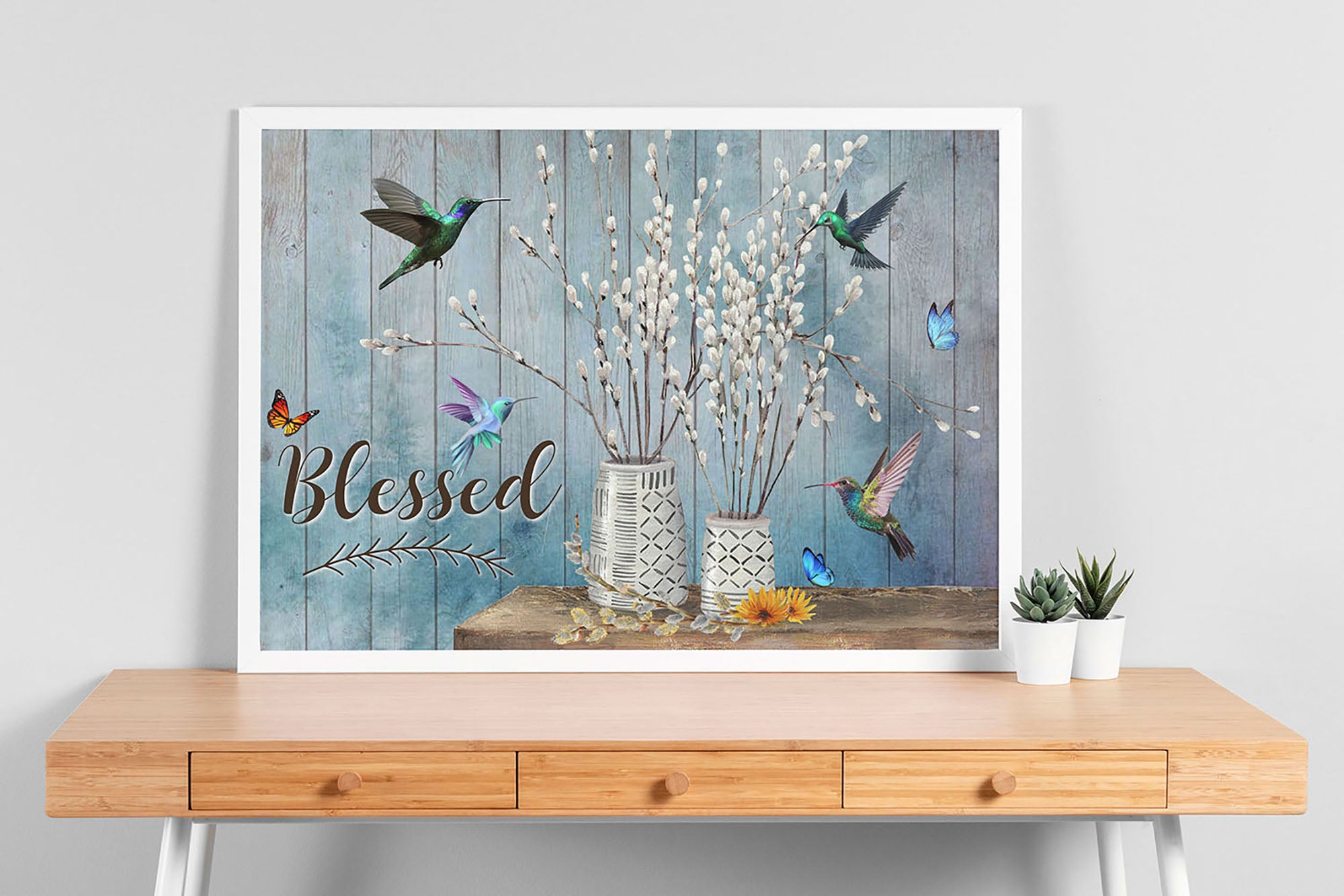 Blessed Hummingbird And Pussy Willow TT187