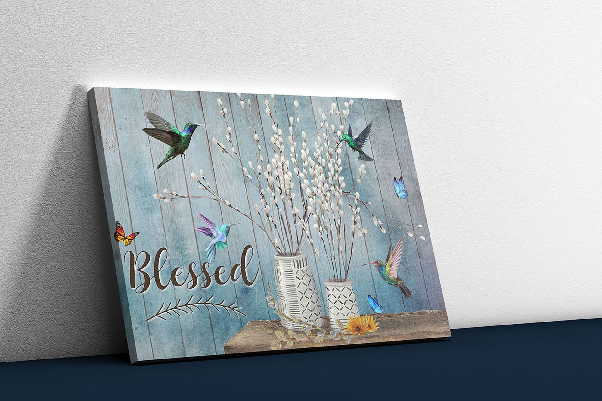 Blessed Hummingbird And Pussy Willow TT187