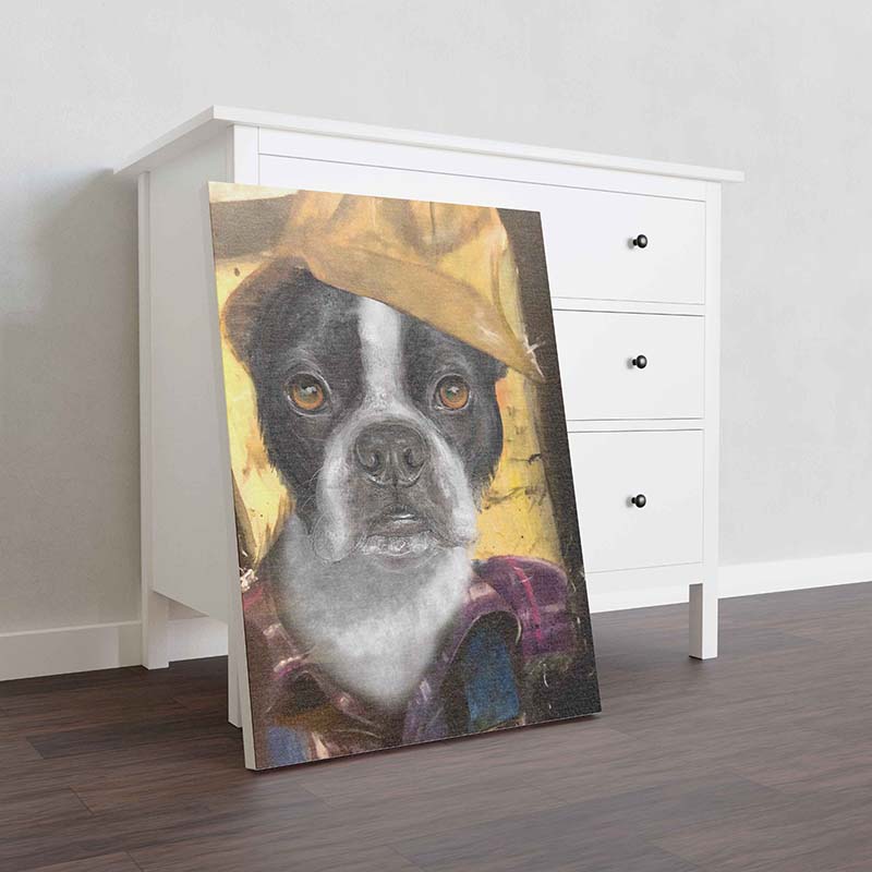 Skitongifts Wall Decoration, Home Decor, Decoration Room Boston Terrier Dog Plumber-TT1012